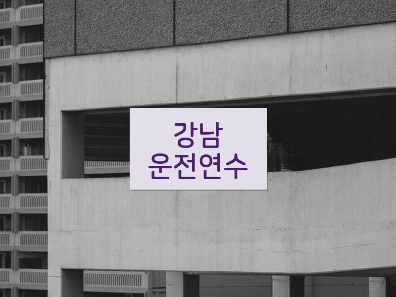 강남운전연수 후기
