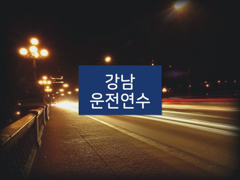 강남운전연수 후기