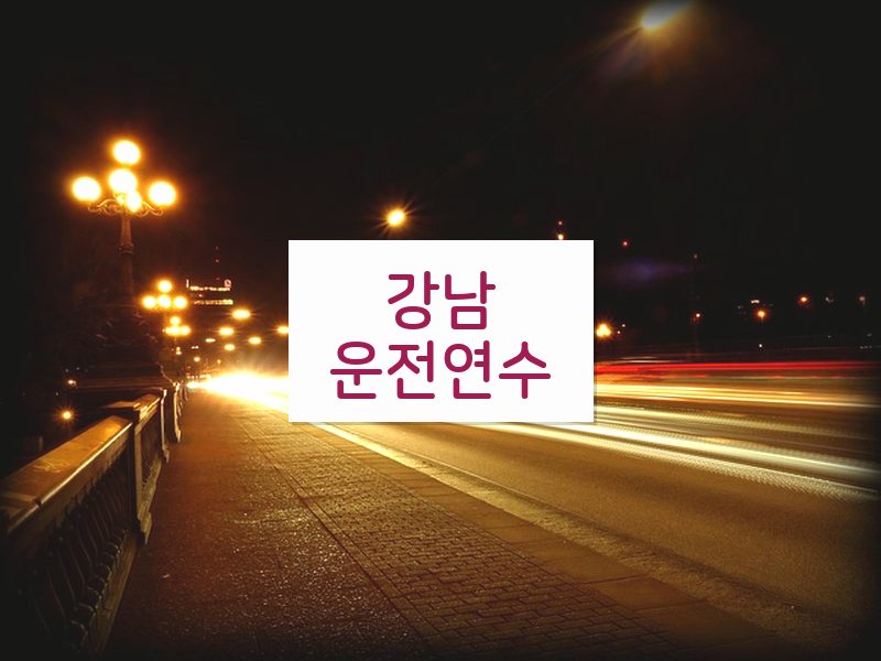 강남운전연수 후기