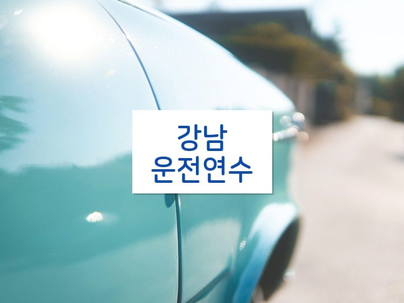 강남운전연수 후기