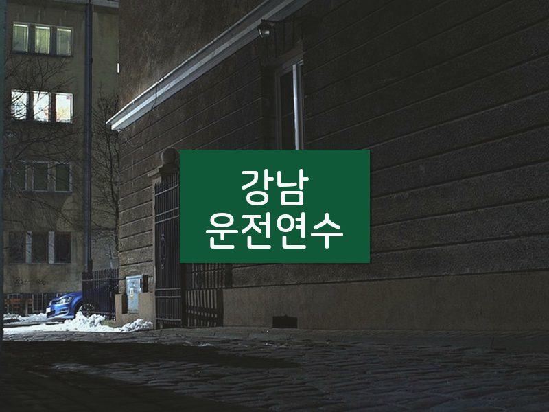 강남운전연수 후기