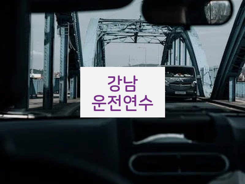 강남운전연수 후기
