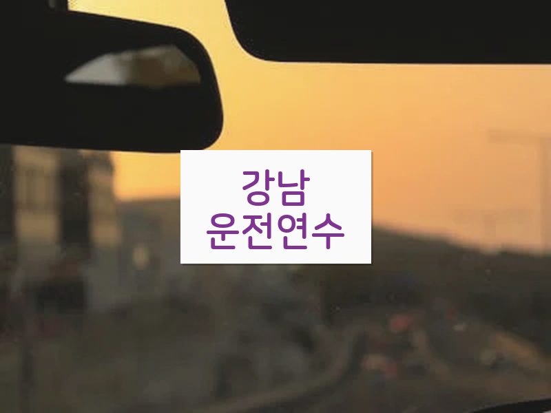 강남운전연수 후기