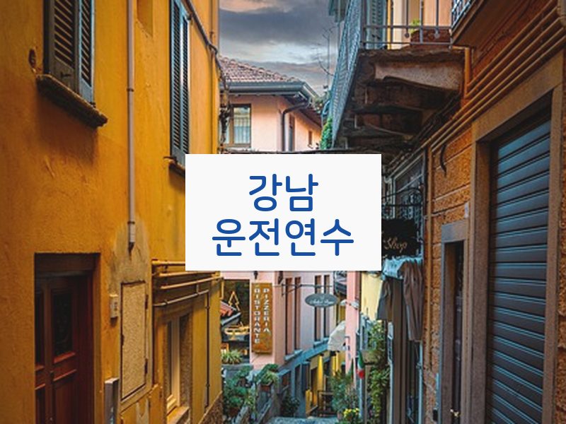 강남운전연수 후기