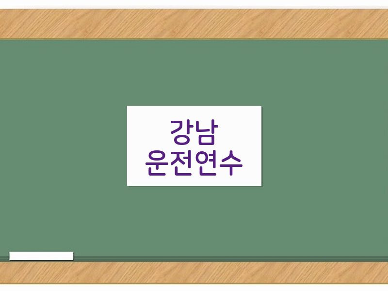 강남운전연수 후기