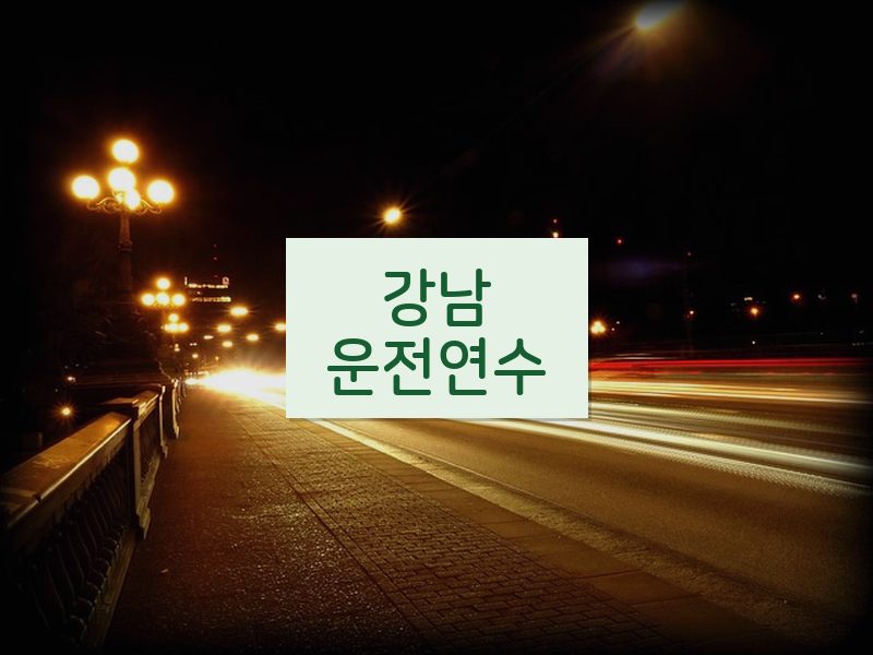 강남운전연수 후기