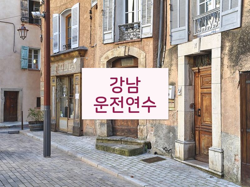 강남운전연수 후기