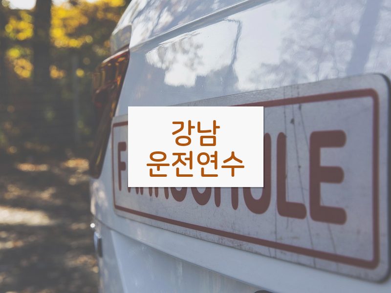 강남운전연수 후기