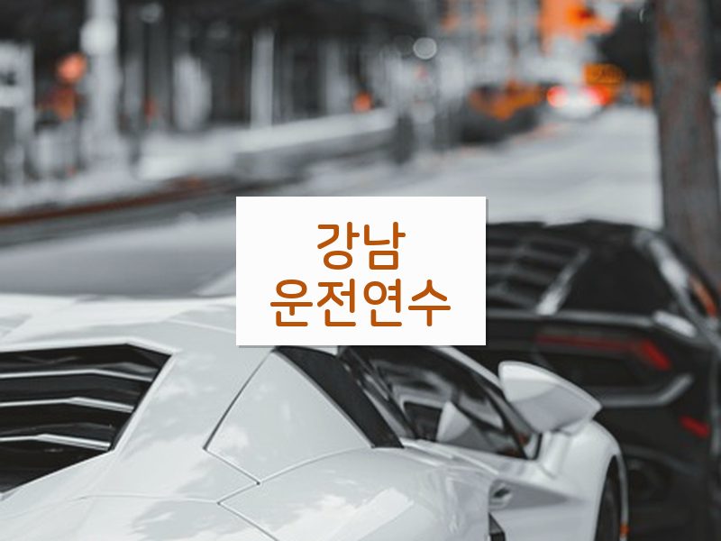 강남운전연수 후기