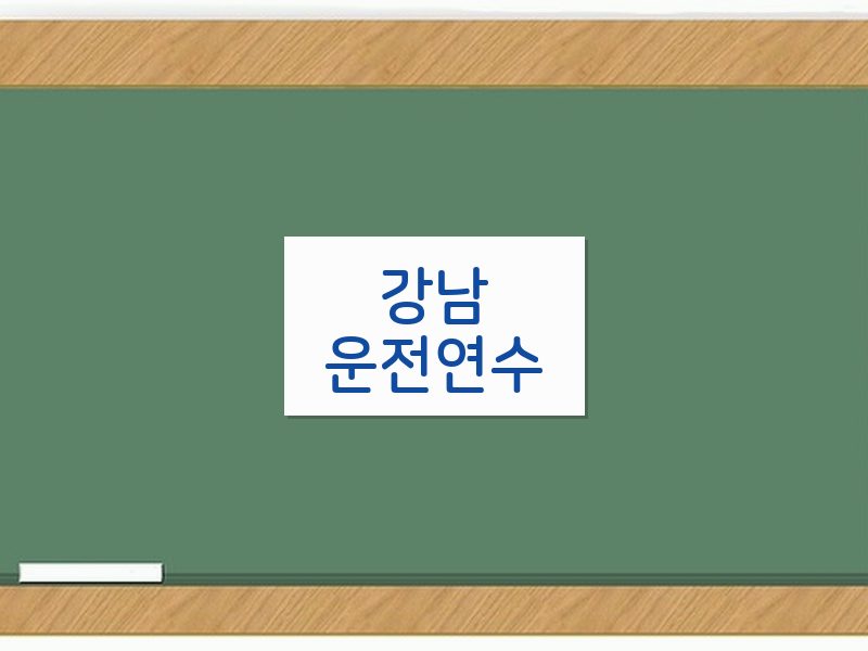 강남운전연수 후기