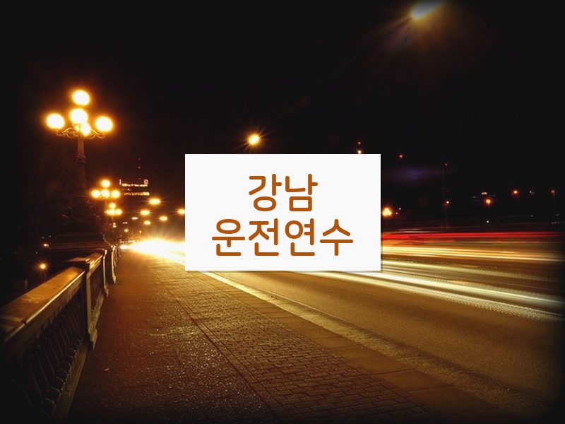 강남운전연수 후기