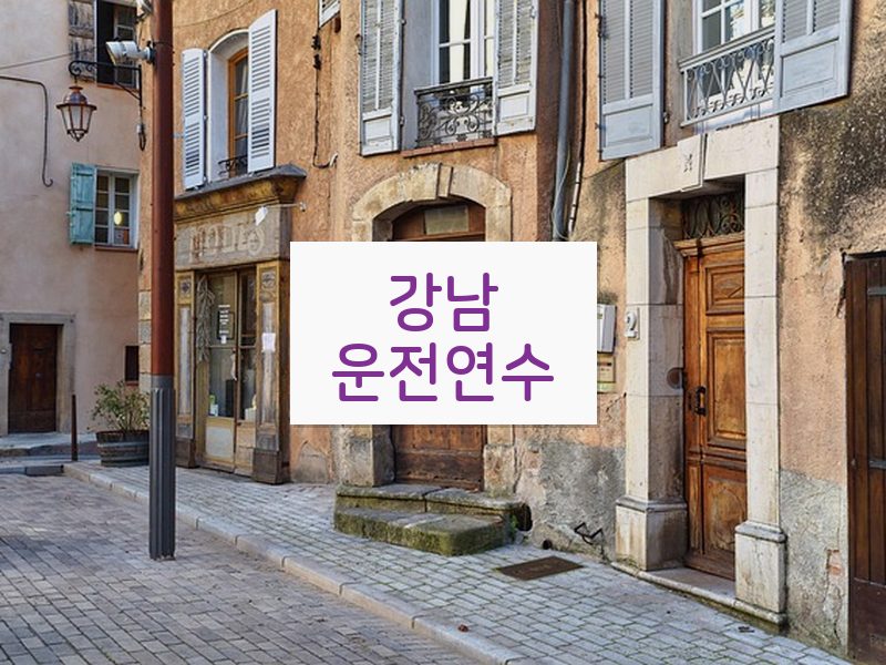 강남운전연수 후기