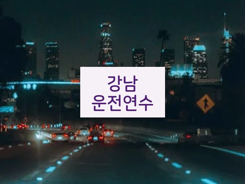 강남운전연수 후기