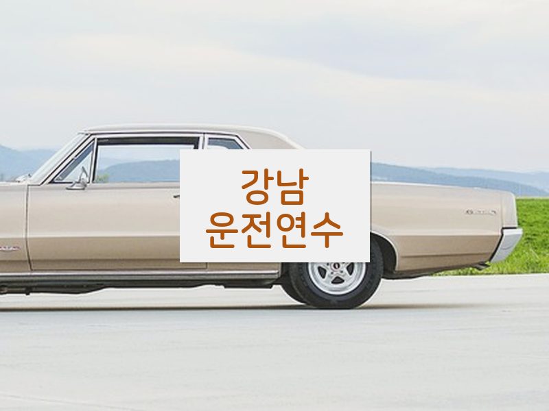 강남운전연수 후기