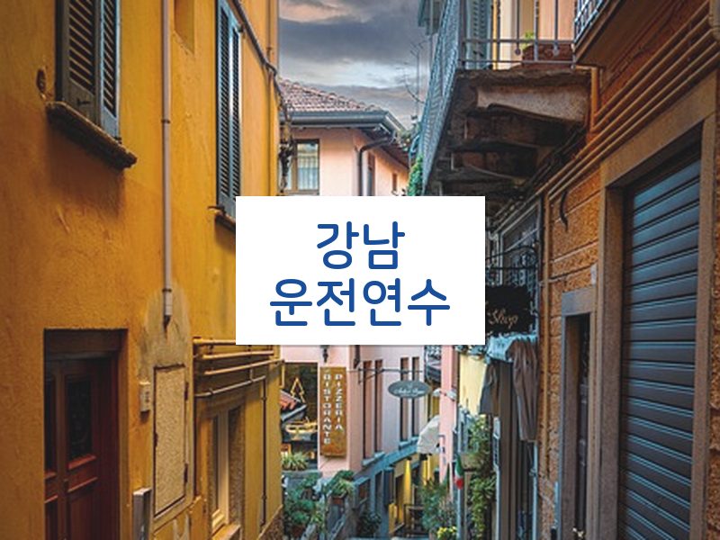 강남운전연수 후기
