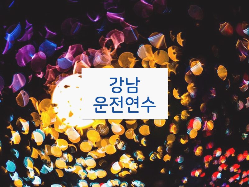 강남운전연수 후기