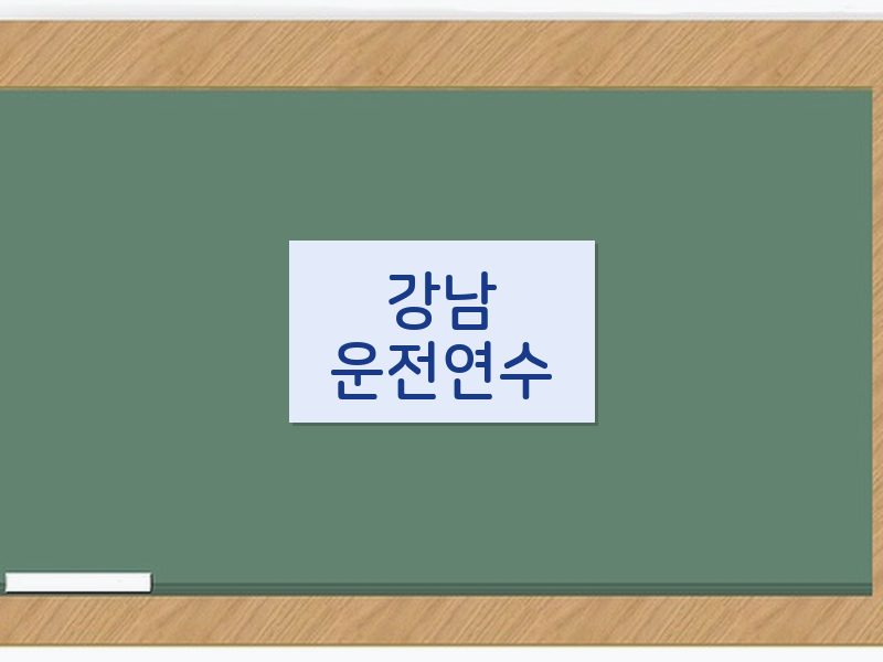 강남운전연수 후기