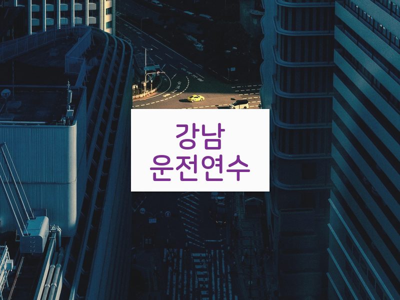 강남운전연수 후기