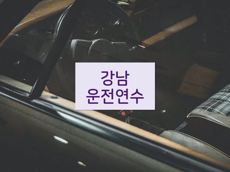 강남운전연수 후기