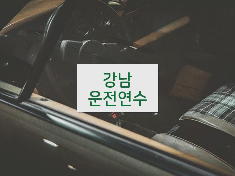 강남운전연수 후기