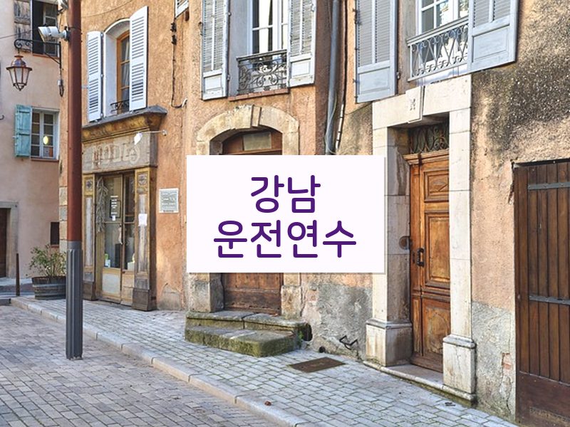 강남운전연수 후기