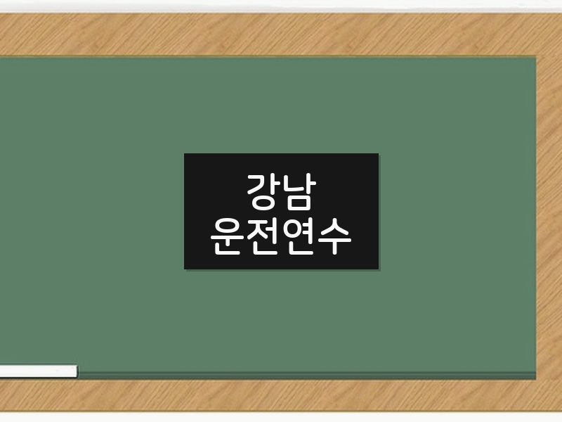 강남운전연수 후기