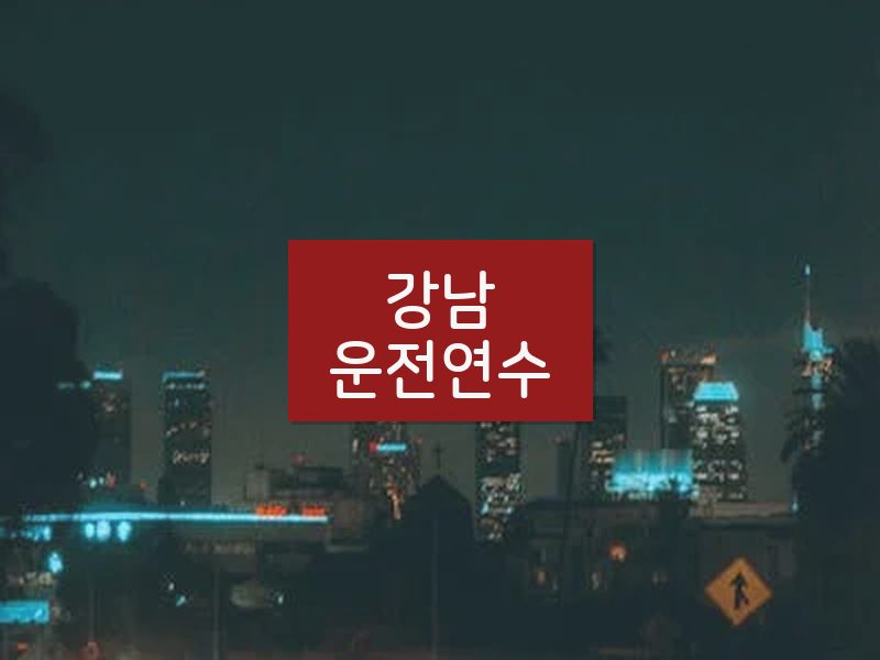 강남운전연수 후기