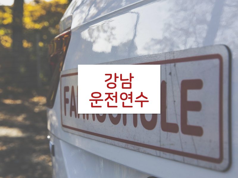 강남운전연수 후기