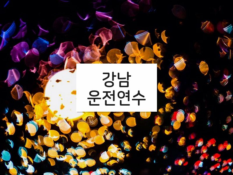 강남운전연수 후기