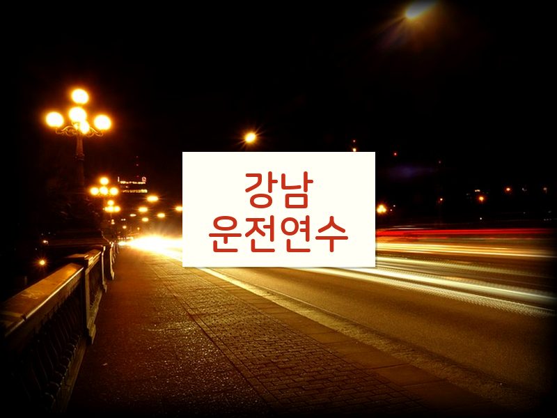 강남운전연수 후기
