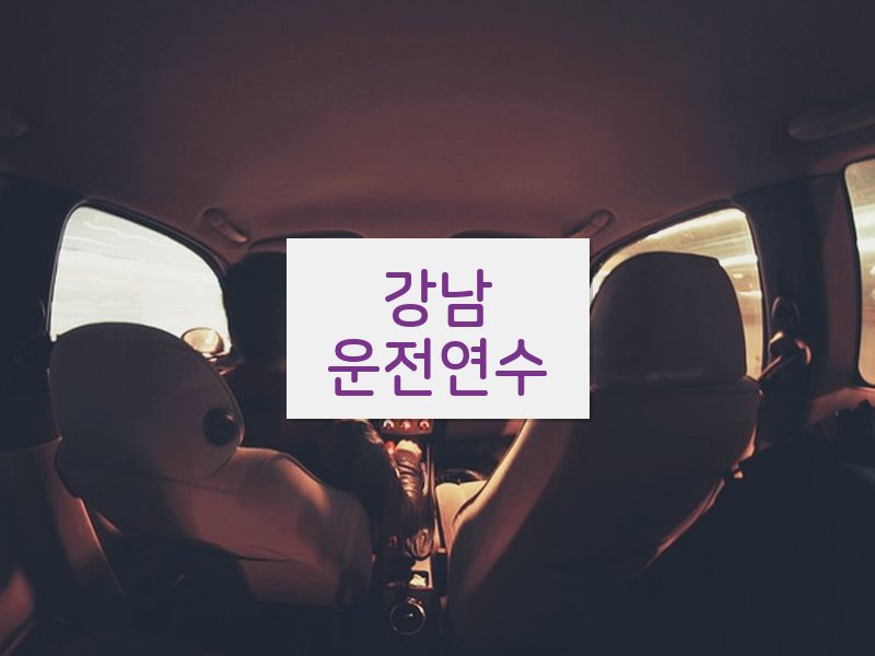 강남운전연수 후기