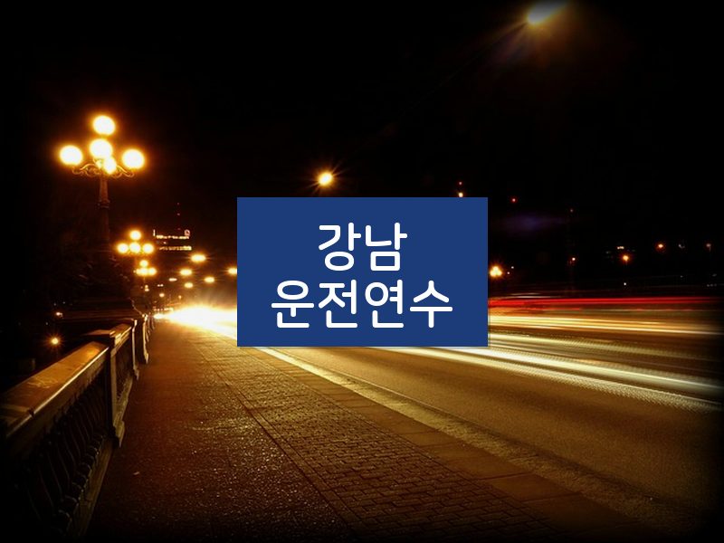 강남운전연수 후기