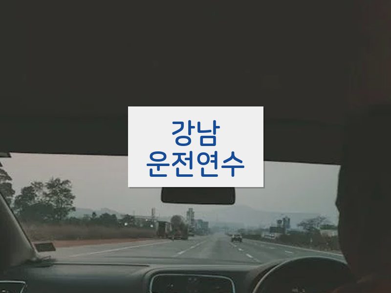 강남운전연수 후기