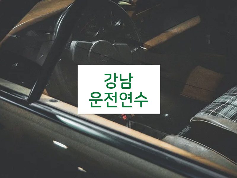 강남운전연수 후기