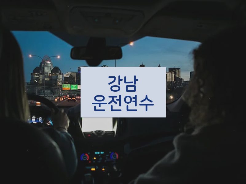 강남운전연수 후기