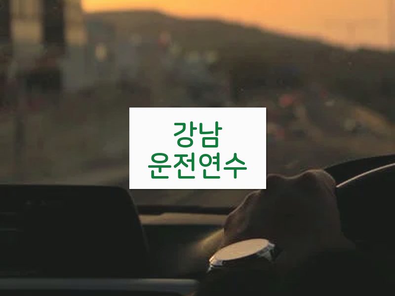 강남운전연수 후기