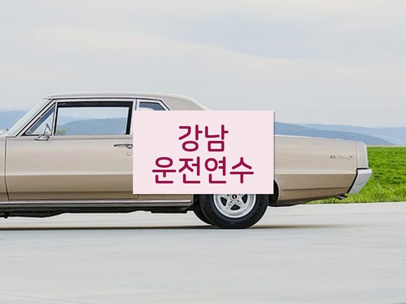 강남운전연수 후기