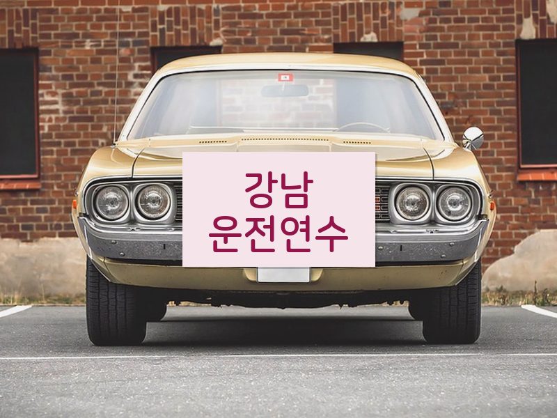 강남운전연수 후기