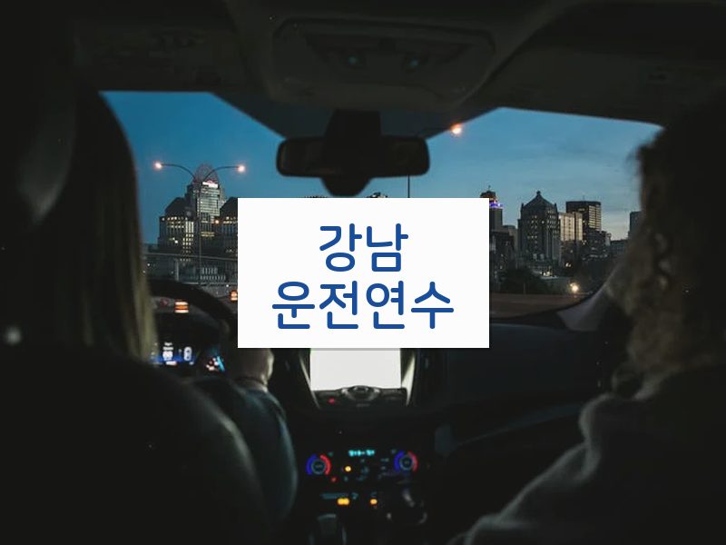 강남운전연수 후기