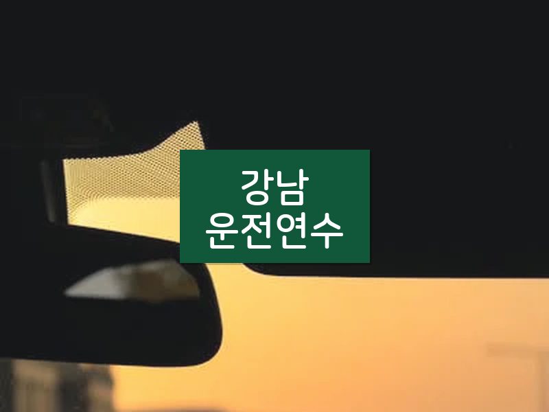 강남운전연수 후기