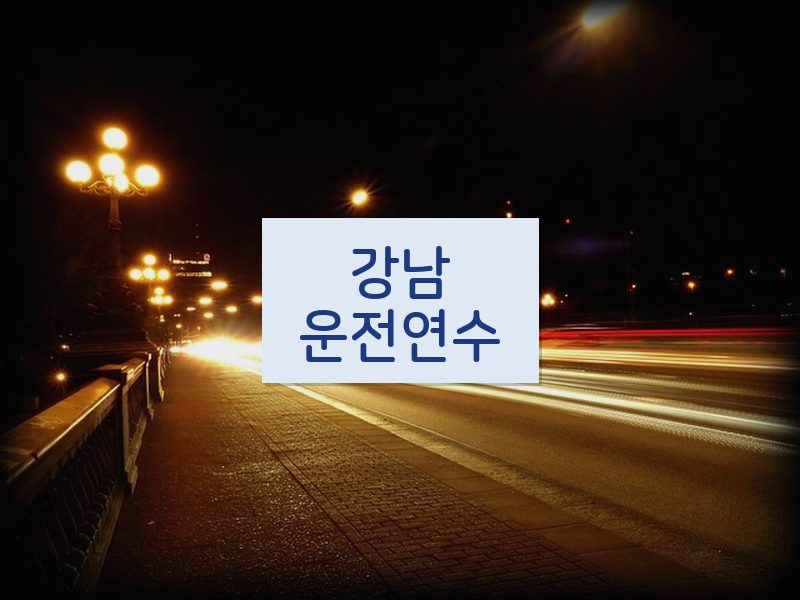 강남운전연수 후기