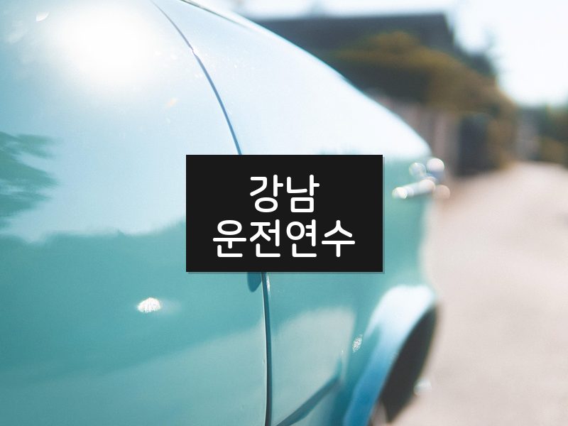 강남운전연수 후기