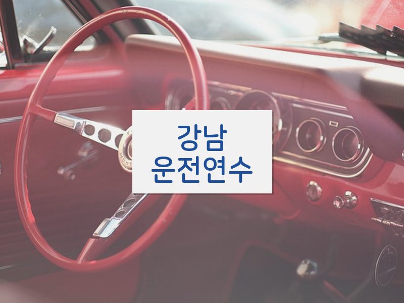 강남운전연수 후기