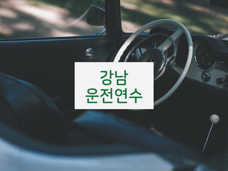 강남운전연수 후기