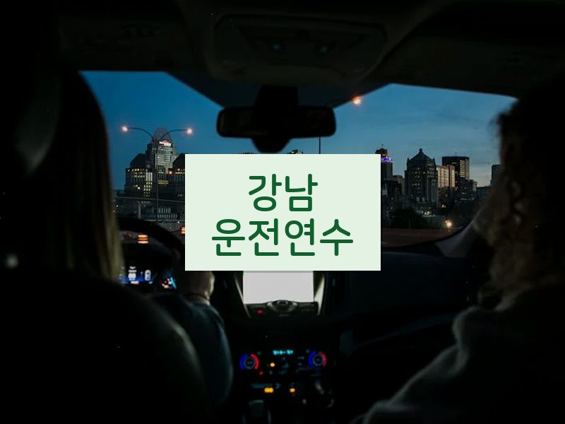 강남운전연수 후기