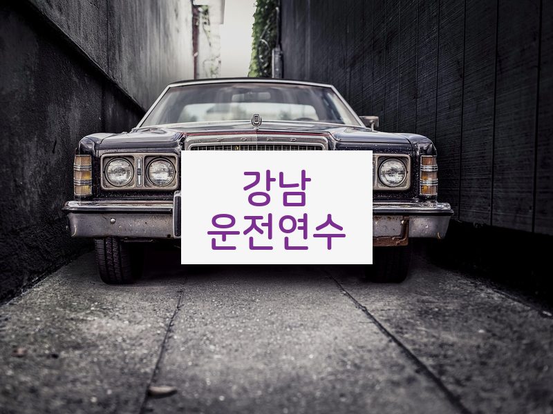 강남운전연수 후기