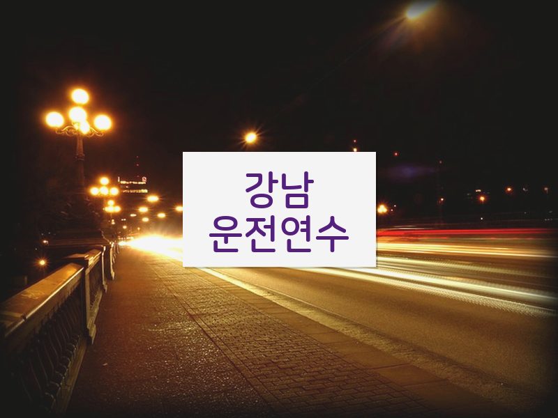 강남운전연수 후기