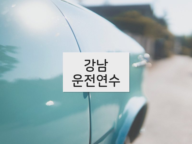 강남운전연수 후기