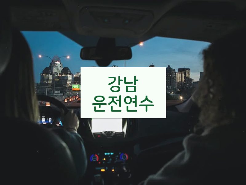강남운전연수 후기