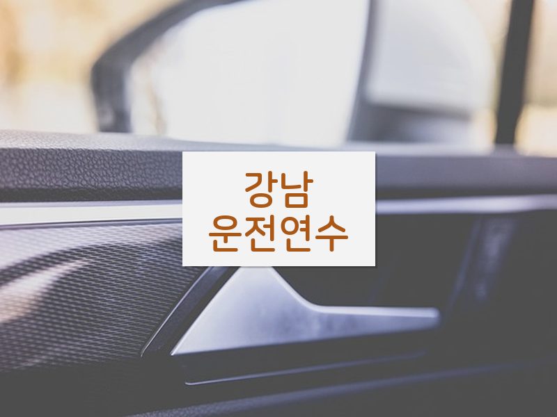 강남운전연수 후기